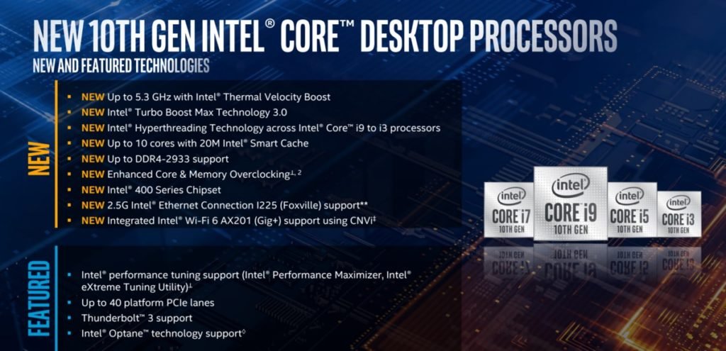intel comet lake s feature summary 100840205 large