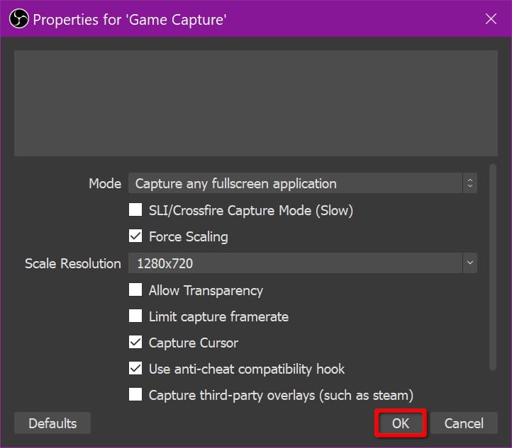 Cómo emitir en directo en YouTube con OBS 43 obs property games capture
