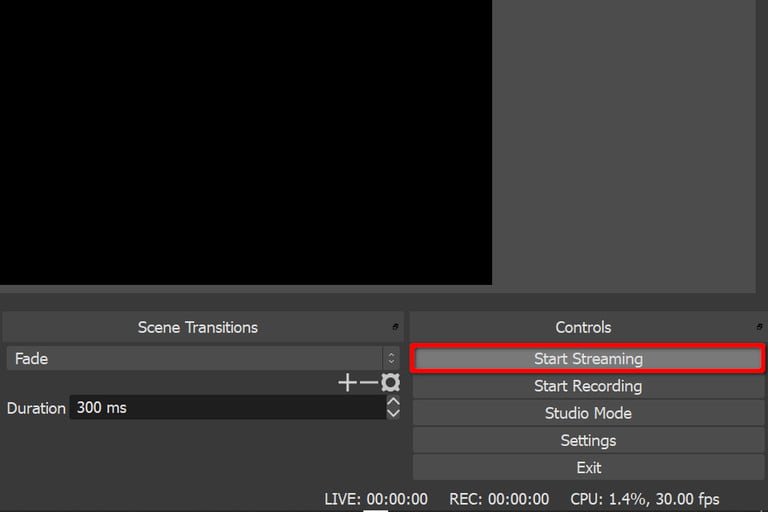 Cómo emitir en directo en YouTube con OBS 44 obs start streamin