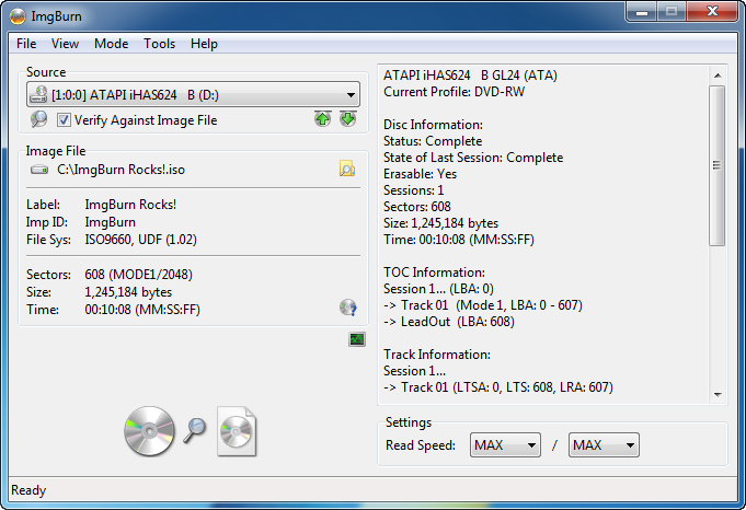 5 programas para grabar CD y DVD gratis en 2026 37 ImgBurn