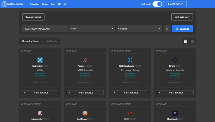 coinscalendar