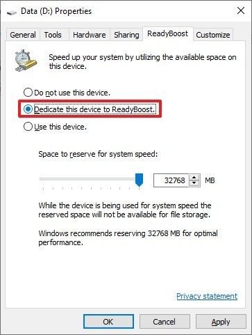 Cómo mejorar el rendimiento de Windows 10 en tu PC o laptop 43 dedicate device readyboost windows 10