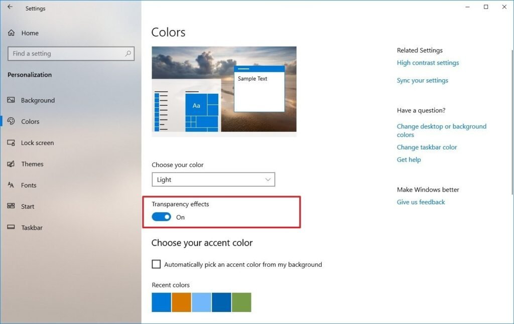 Cómo mejorar el rendimiento de Windows 10 en tu PC o laptop 63 disable fluent design transparency windows 10