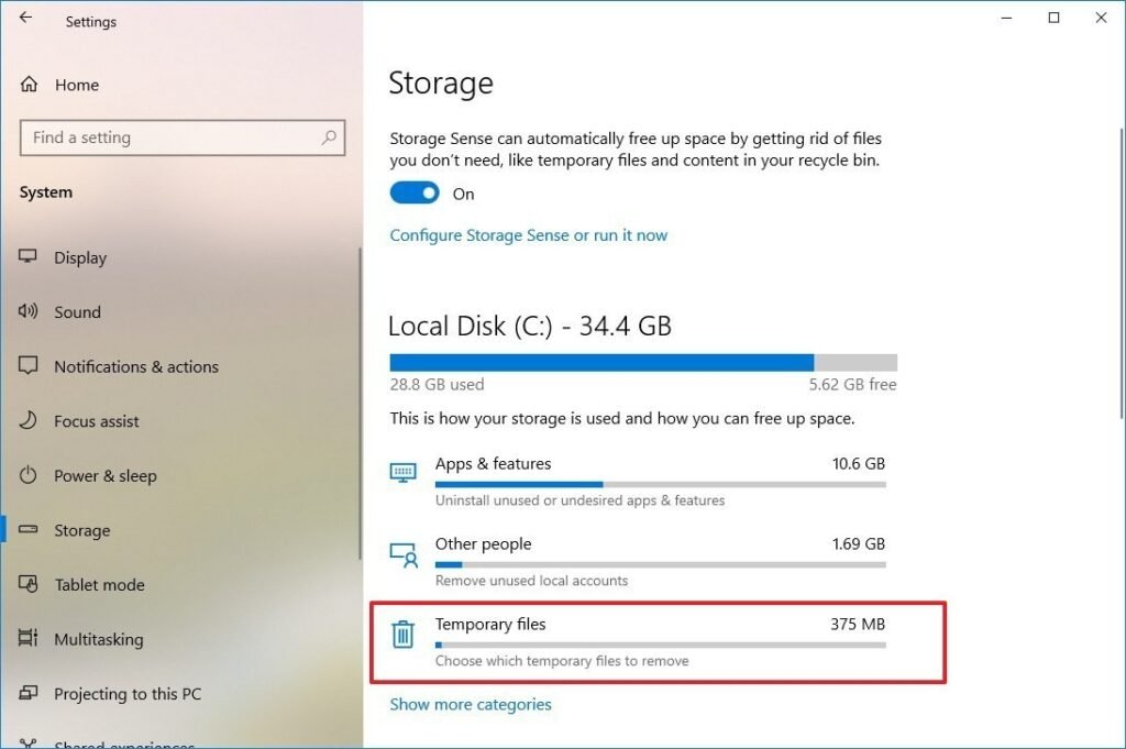Cómo mejorar el rendimiento de Windows 10 en tu PC o laptop 38 disk cleanup windows 10 storage sense