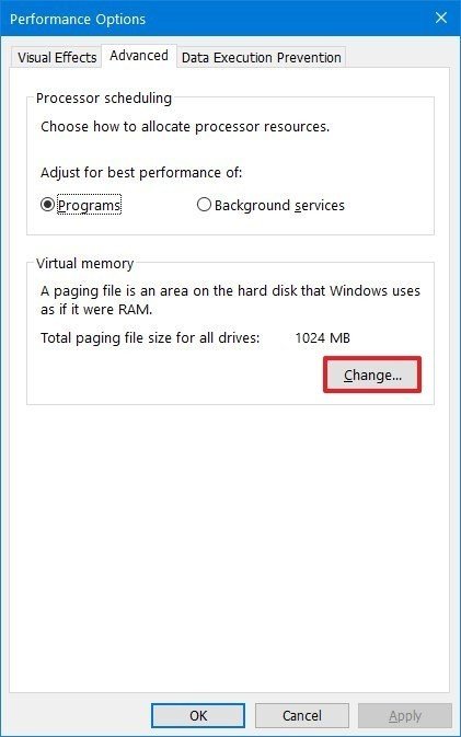 Cómo mejorar el rendimiento de Windows 10 en tu PC o laptop 71 performance options virtual memory change b