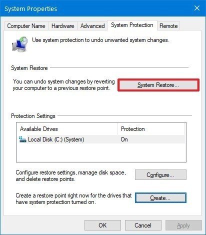 Cómo mejorar el rendimiento de Windows 10 en tu PC o laptop 73 system restore properties performance