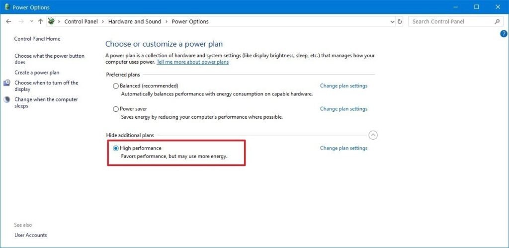 Cómo mejorar el rendimiento de Windows 10 en tu PC o laptop 58 windows 10 high performance powerplan