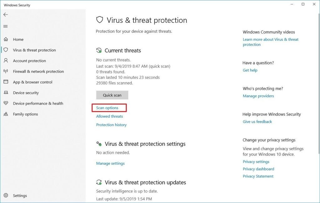 Cómo mejorar el rendimiento de Windows 10 en tu PC o laptop 47 windows defender av scan options
