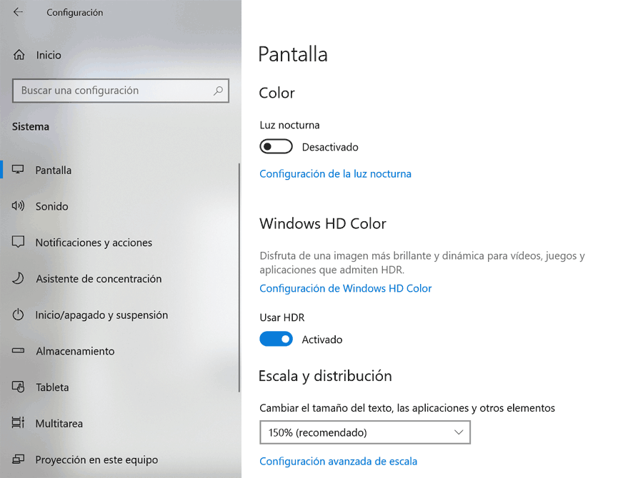 Cómo activar el HDR en Windows 10 37 3