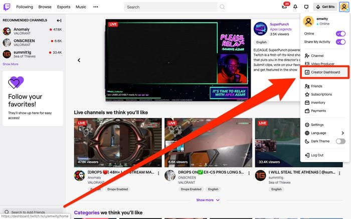 Cómo encontrar tu clave de streaming en Twitch 35 5eea53763f73701feb5ff7c5