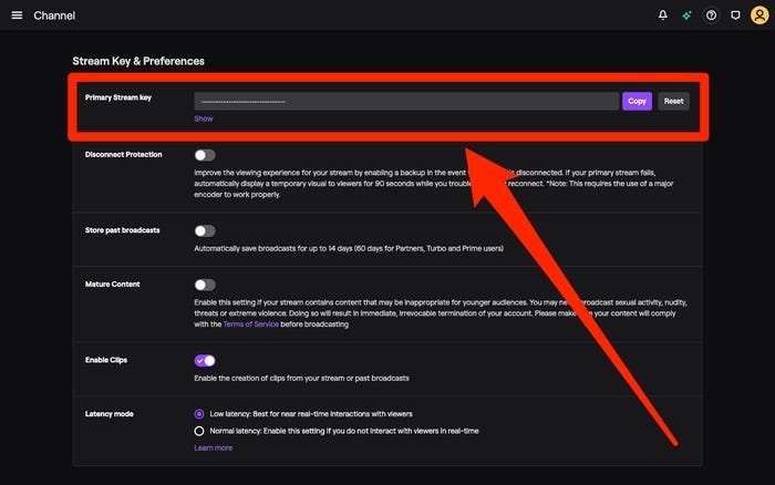 Cómo encontrar tu clave de streaming en Twitch 37 5eea54e72618b92eab69f8b4