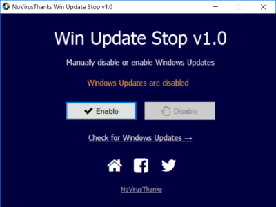 desactivar las actualizaciones de Windows 10