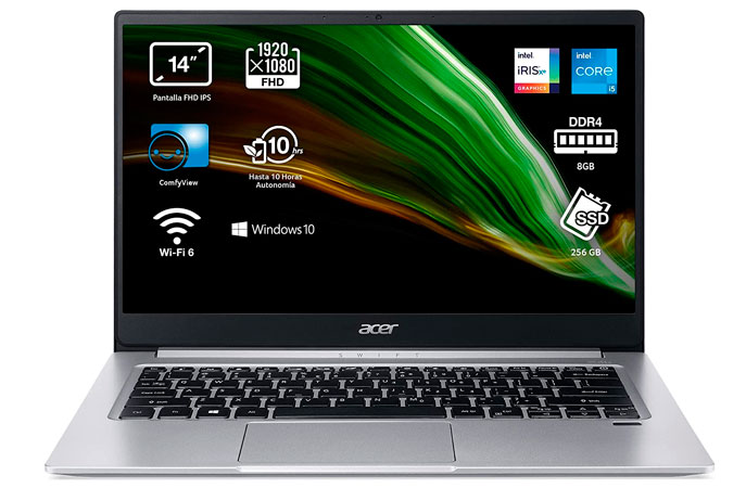 Acer Swift 3 Los mejores portátiles para DJ
