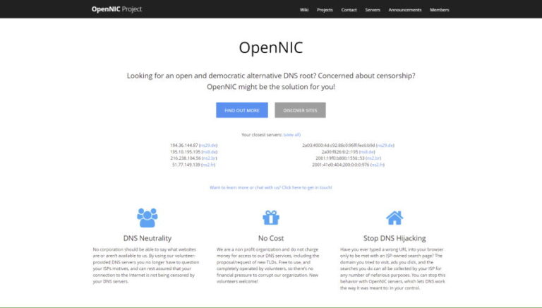 Opennic dns как использовать