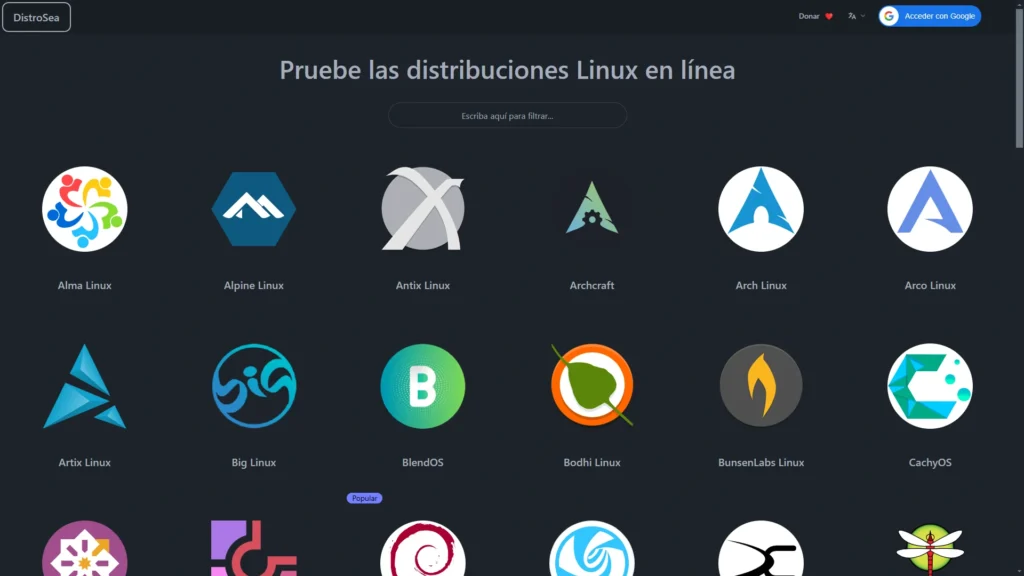 Probar distros Linux online gratis