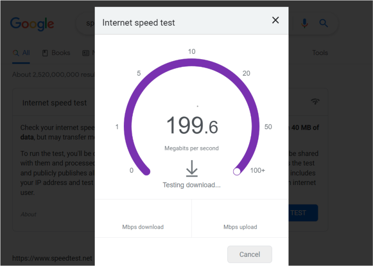 test velocidad internet