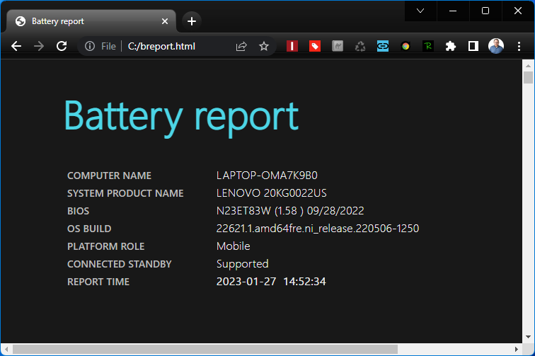 Cómo ver el estado de la batería en Windows 10 u 11