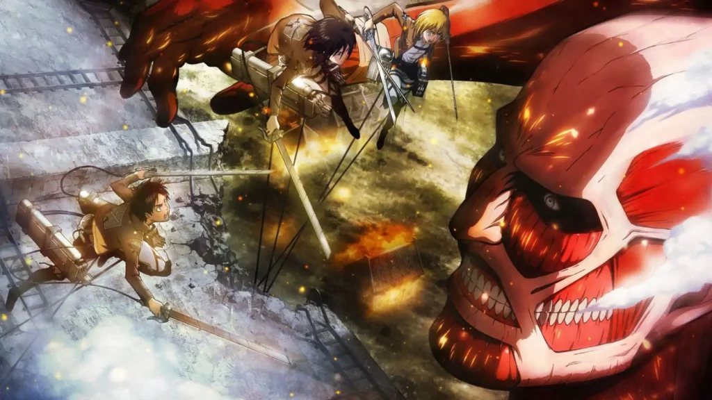 animes como attack on titan
