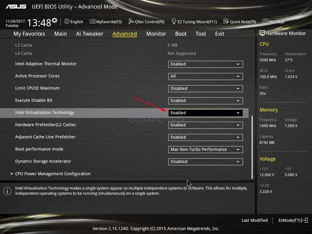 bios enable virtualization
