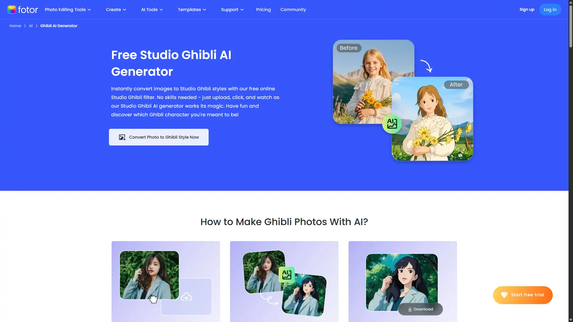 crear imágenes Studio Ghibli gratis