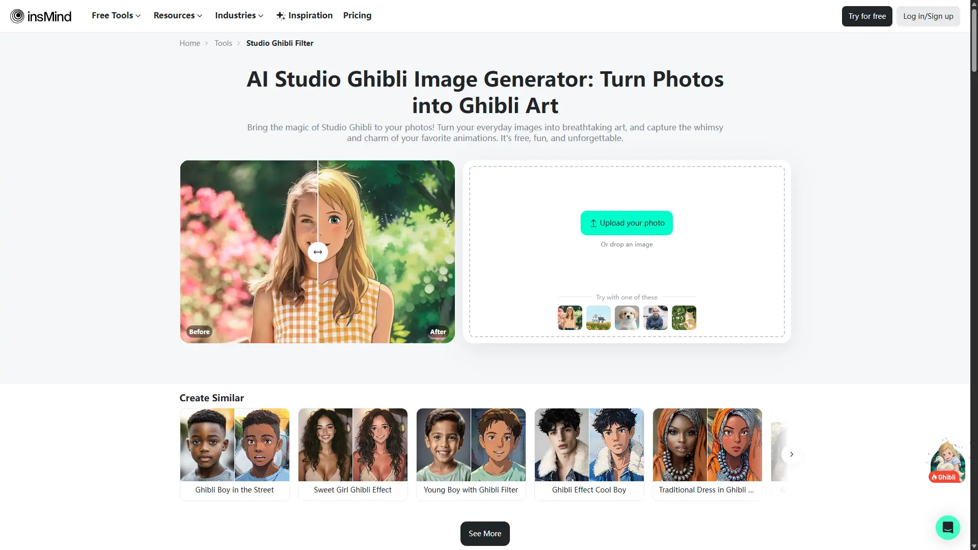 crear imágenes Studio Ghibli gratis