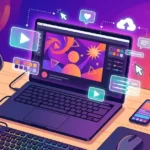Disenador creando una miniatura de YouTube en 2026