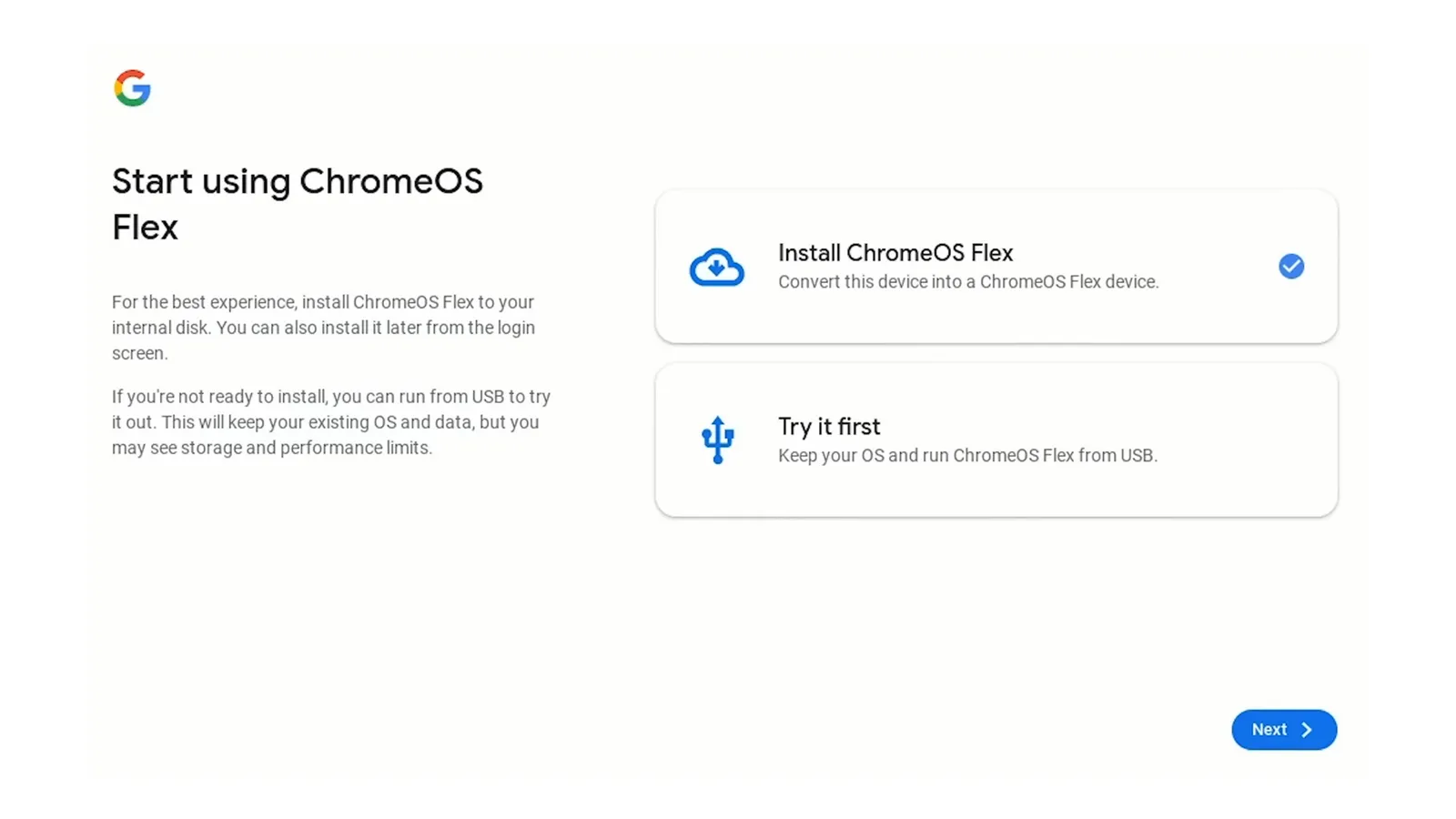 Cómo instalar ChromeOS Flex en tu laptop antigua