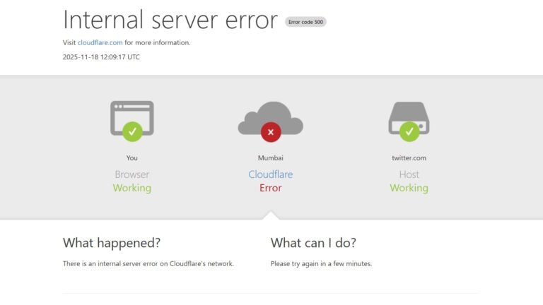 Cloudflare internal server error code 500 1