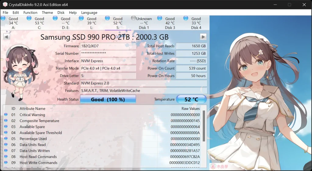 CrystalDiskInfo9Aoi en