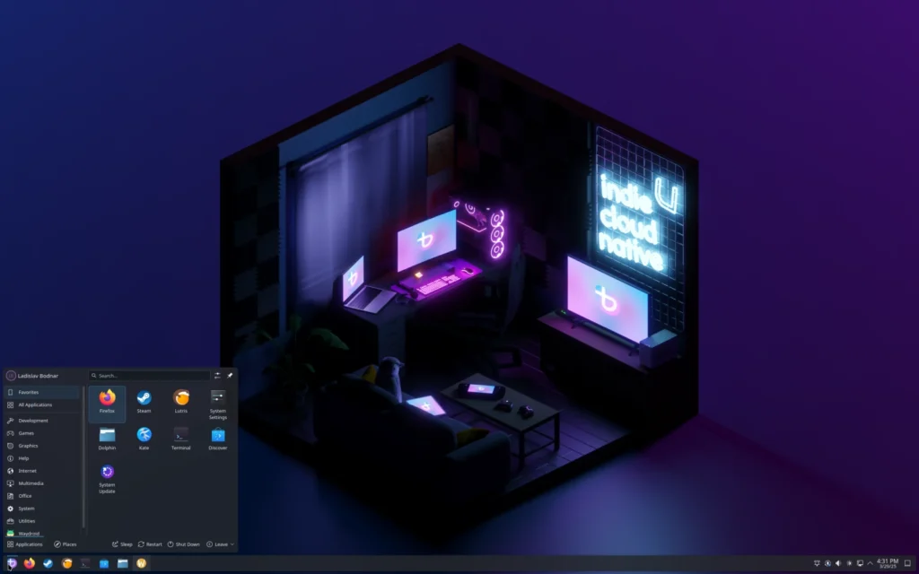 mejores distribuciones de Linux para jugar - escritorio de Bazzite