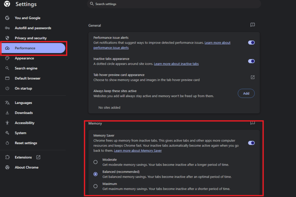 Toggle Memory Saver in Chrome 1024x682 1