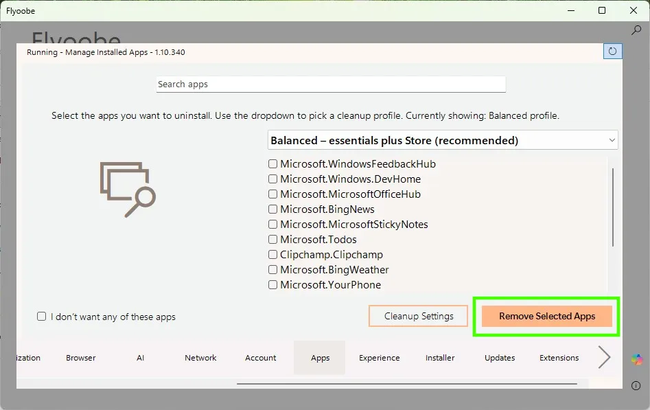 Crea tu propio Windows 11 ligero y optimizado con Flyoobe: Guía paso a paso 52 fli18