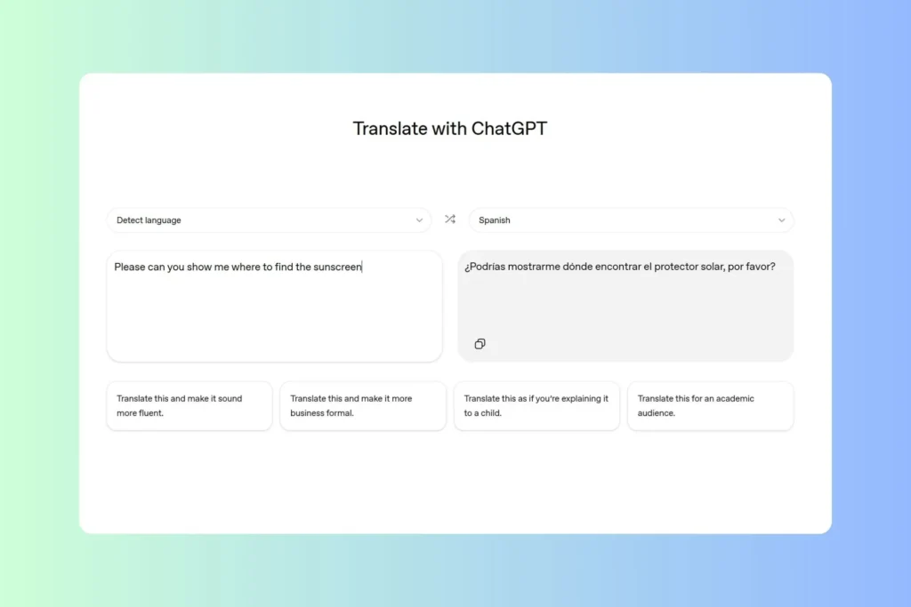 ChatGPT Translate: qué es, cómo funciona y en qué se diferencia de Google Translate 48 ChatGPT Translate