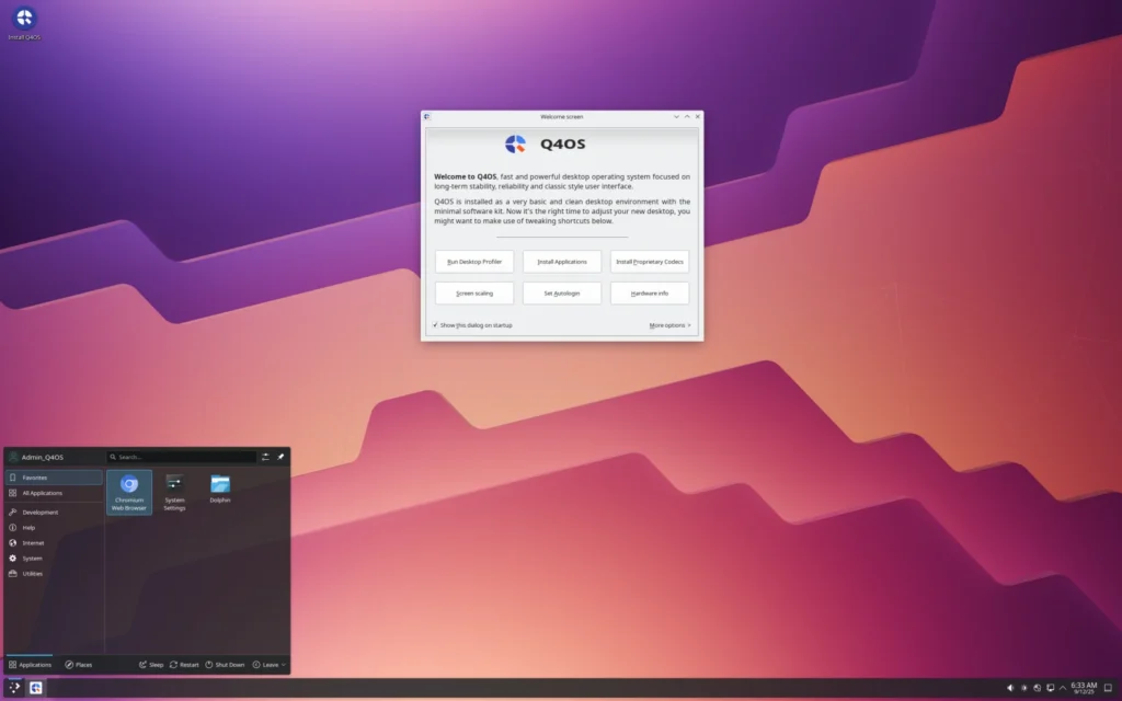 Las mejores distros de Linux para usuarios de Windows en 2026 42 q4os 6.1