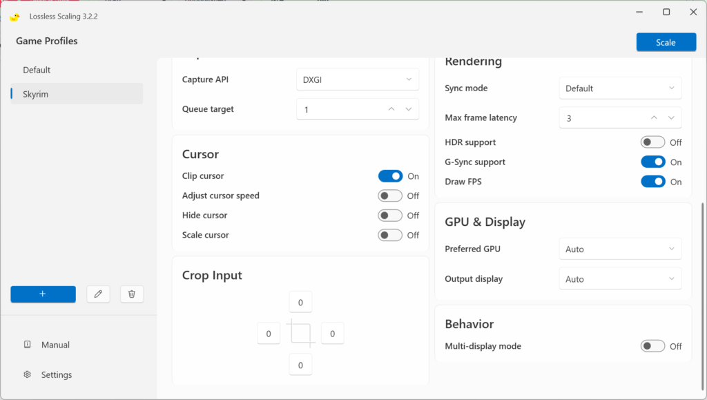adjusting extra settings in lossless scaling can be helpful if you have additional monitors