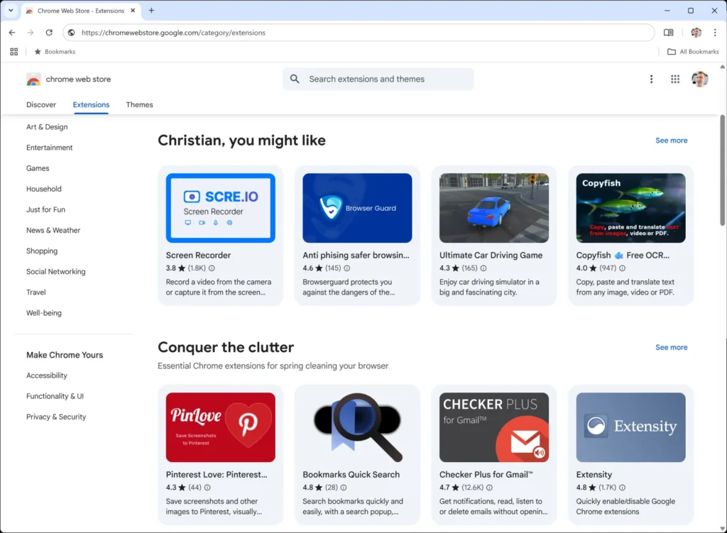 google chrome browser windows app chrome web store extensions
