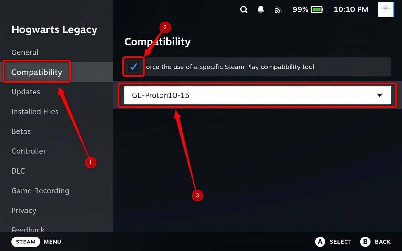 how to activate proton ge on steam deck 03