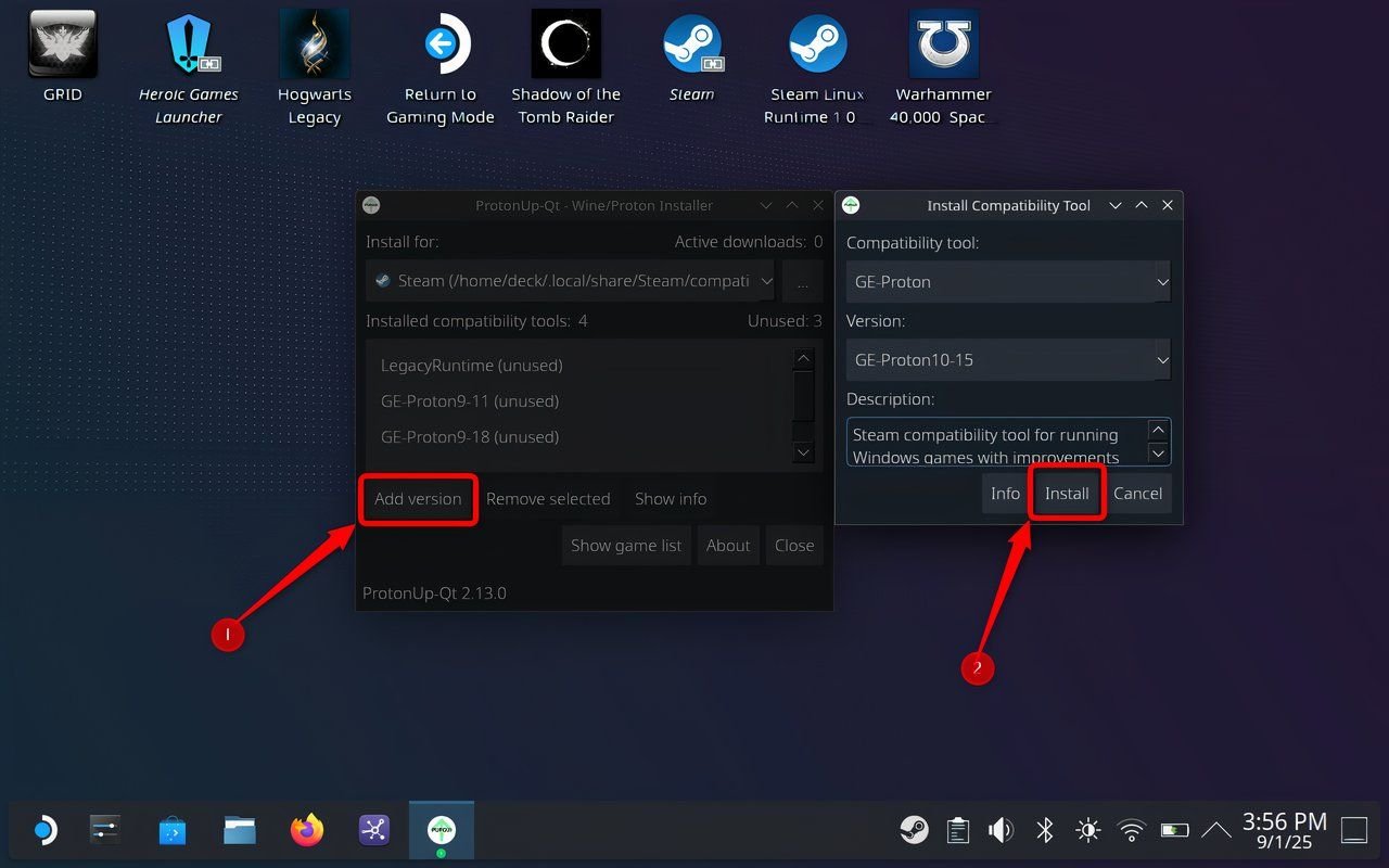 proton vs proton ge how to install proton ge on steam deck 01