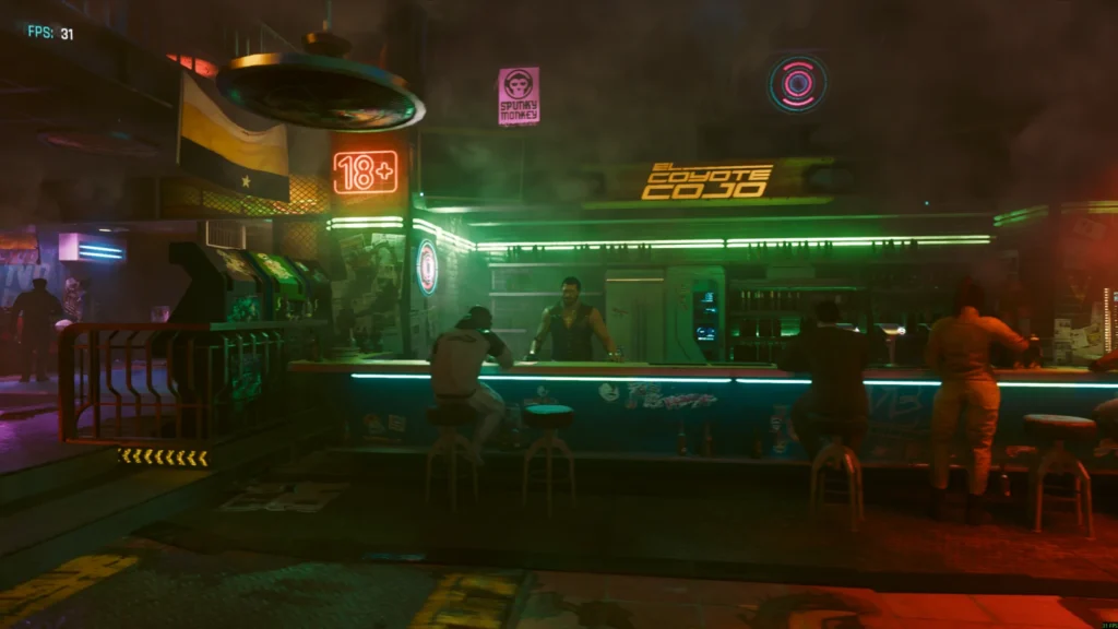 the bar without dlss and fram gen enabled