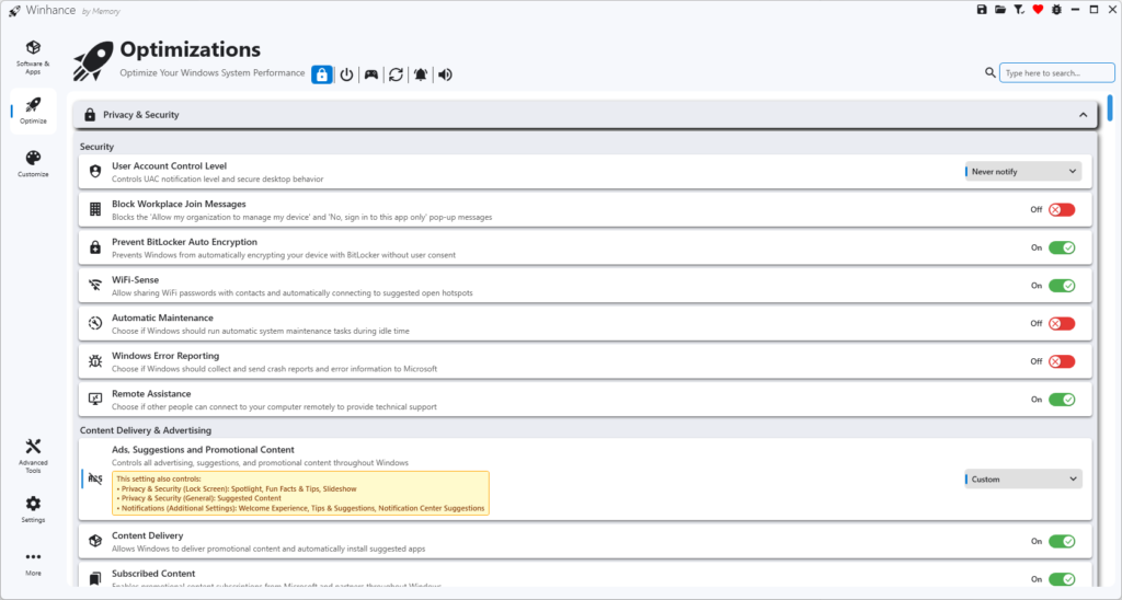 Cómo crear tu propia ISO de Windows 11 sin bloatware usando Winhance 35 the optimizations window in winhance