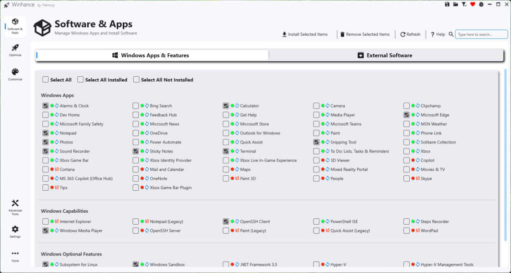 Cómo crear tu propia ISO de Windows 11 sin bloatware usando Winhance 34 the winhance user interface with several options enabled