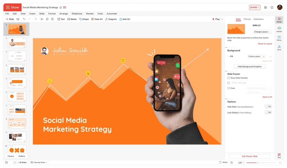 Las 10 mejores alternativas gratis a PowerPoint en 2026 41 zoho hp banner