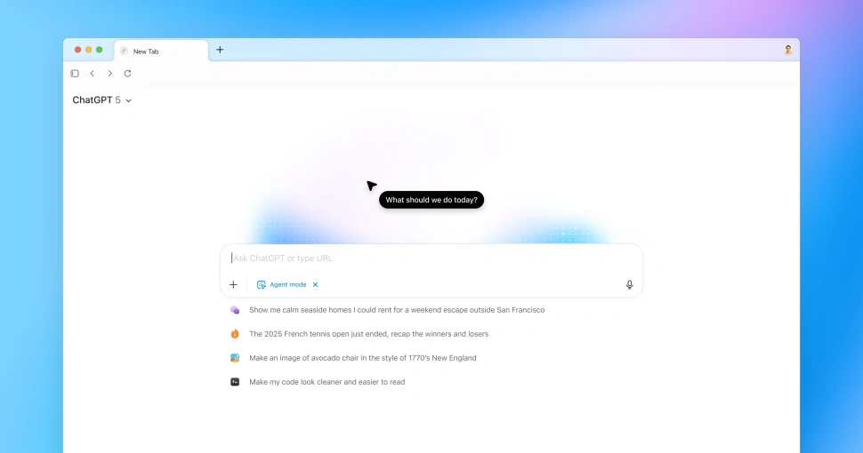 Captura de Atlas (OpenAI), navegador con IA nativa de ChatGPT y memoria contextual.