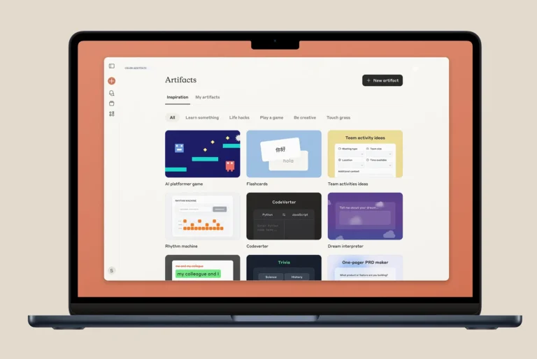 Claude Create Artifacts MBP