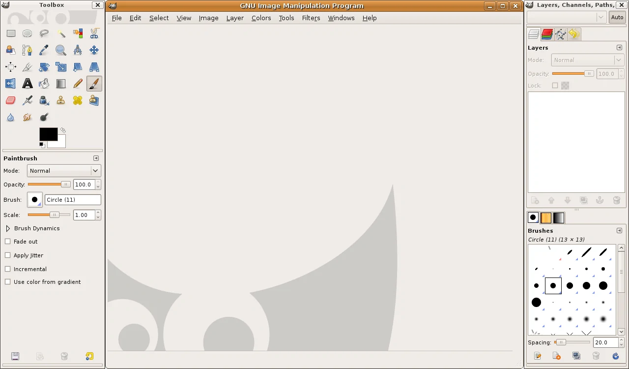 Los 50 mejores programas gratis para Windows 11 47 GIMP main window