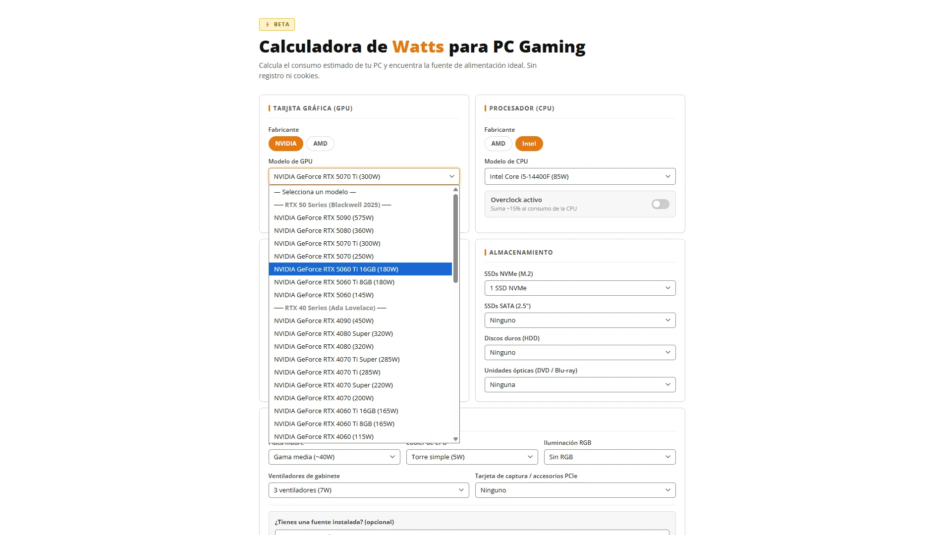 calculadora watts tecnobits