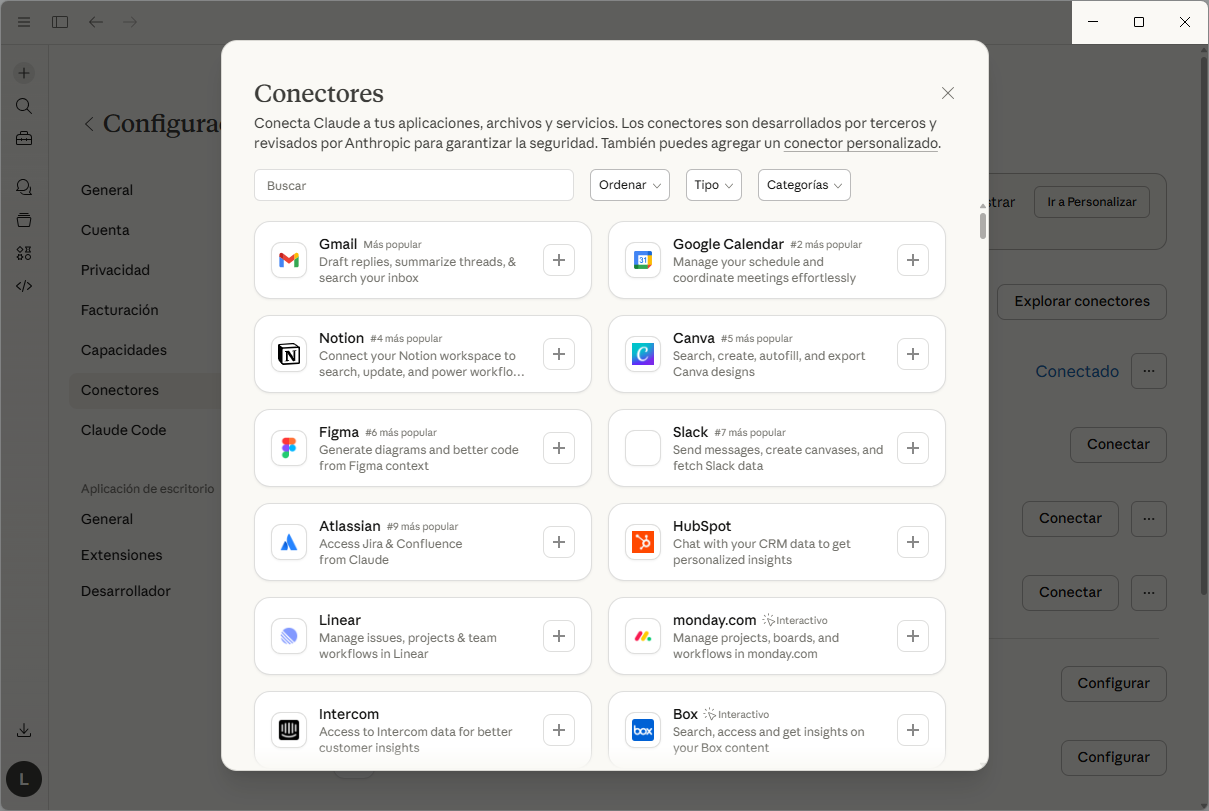 claude conectores 2