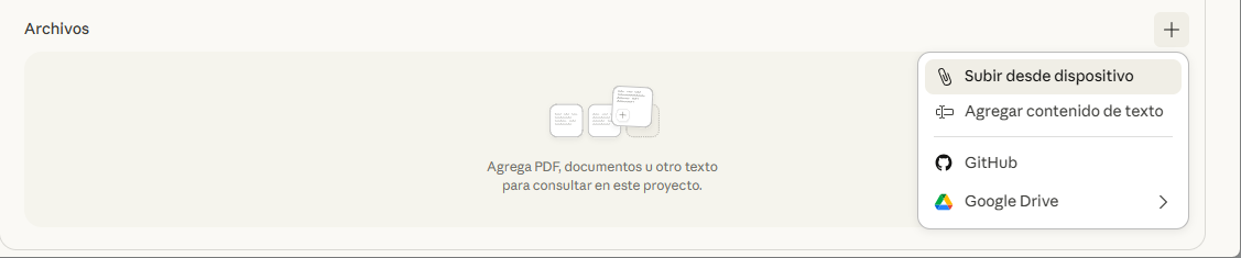 claude developer subir archivos