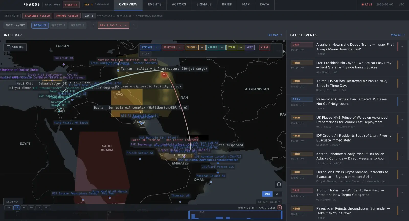 mapa iran vivo osint