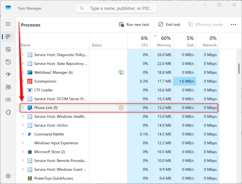 reducir el uso de RAM en Windows 11